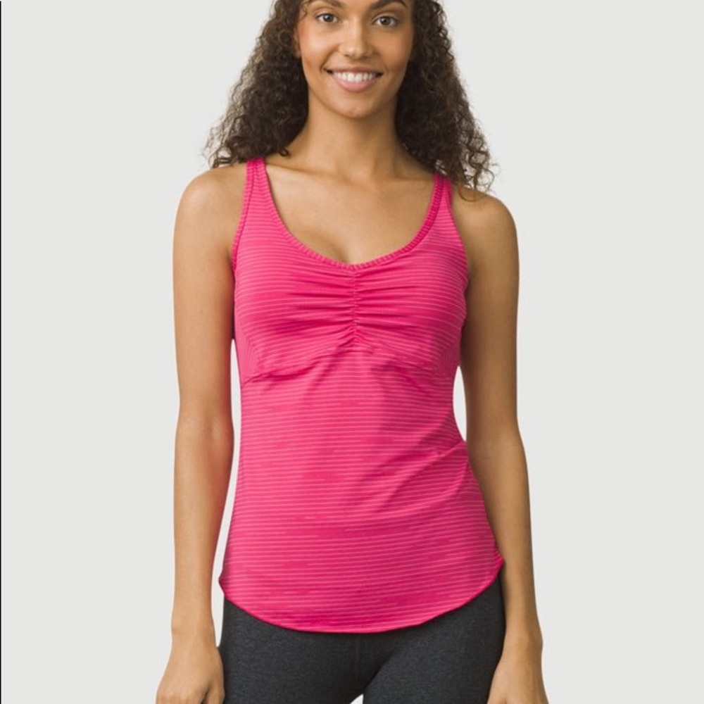 NWT-Prana-Cosmo Pink Broken Line Dreaming Top-Size Medium